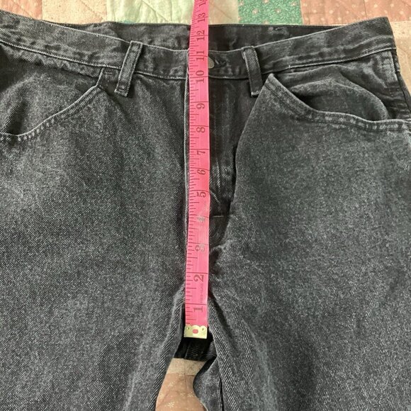 Vintage Rustler Jeans Mens 34x30 Black Straight Leg Classic Dad Denim 90s - Picture 6 of 9
